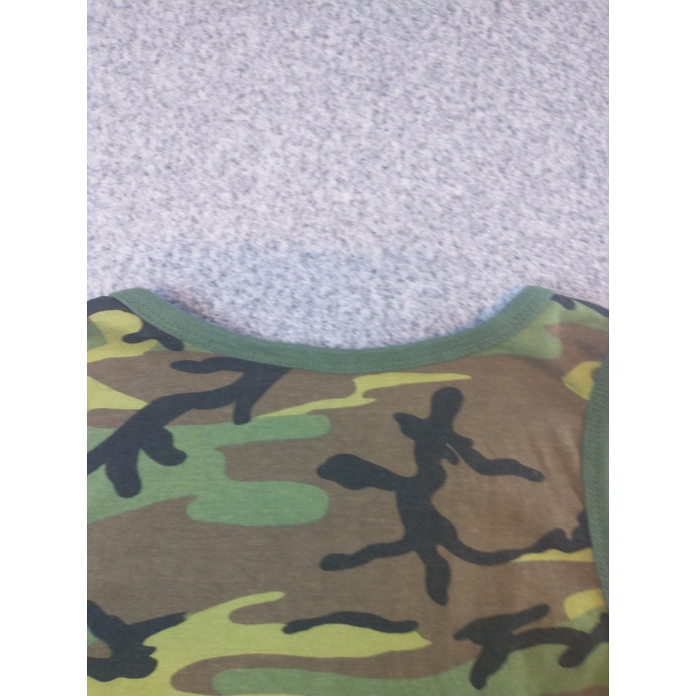Rothco Mens Small Woodland Camo Graphic Tank Top Green Sleeveless Shirt - Picture 8 of 9
